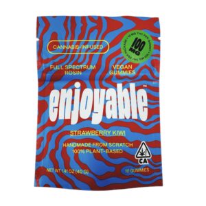 Enjoyable Cannabis Infused Full Spectrum Rosin Vegan Gummies (100mg)